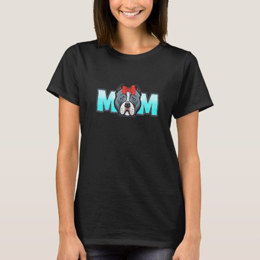 T-shirt Américain Bully Bully Maman Chien Propriétaire Pul (Devant)