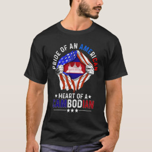 T-shirt Américain cambodgien Amérique Fierté Étranger Camb