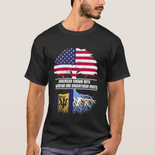 T-shirt Américain cultivé avec drapeau barbadien héritage