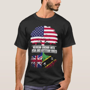 T-shirt Américain cultivé avec patrimoine de drapeau brita
