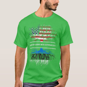 T-shirt Américain Cultivé Avec Racines Estoniennes Estonie