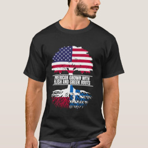 T-shirt Américain cultivé avec un patrimoine de drapeau po