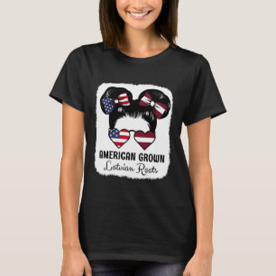 T-shirt Américain cultivé Fille aux racines lettones Drape