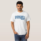 T-shirt américain d'attitude, blanc original (Devant entier)