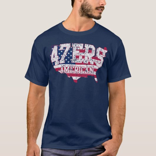 T-shirt américain de la parole de 47ers 47% Romney (Devant)