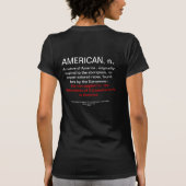T-shirt "AMÉRICAIN" de NOAH WEBSTER 1828 DICT ANGLAIS (Dos)