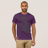 T-shirt américain de prière (aubergine) (Devant entier)