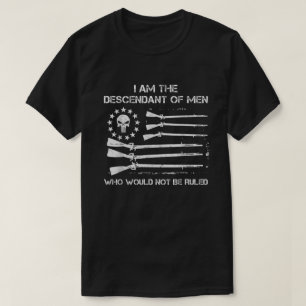 T-shirt Américain - Descendant Des Hommes Qui Ne Seraient