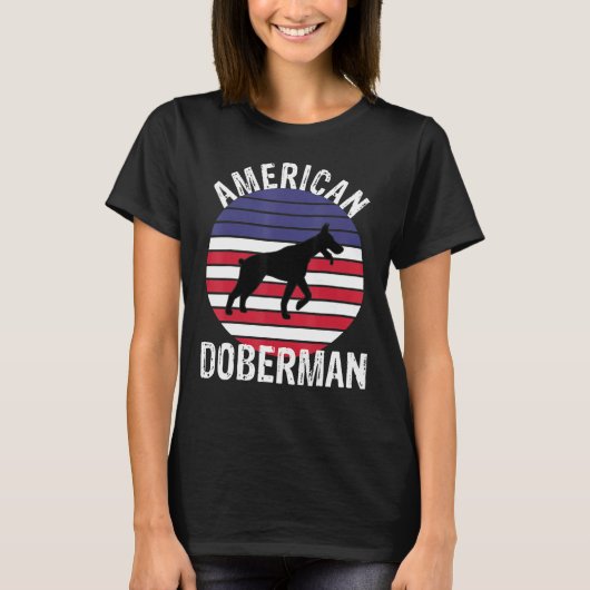 T-shirt Américain Doberman (Devant)