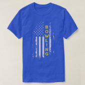 T-shirt américain Drapeau Bowling américain (Design devant)