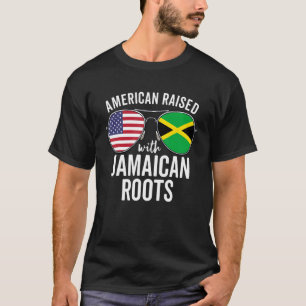 T-shirt Américain Élevé Avec Racines Jamaïcaines Usa Jamaï