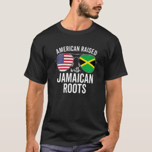 T-shirt Américain Élevé Avec Racines Jamaïcaines Usa Jamaï