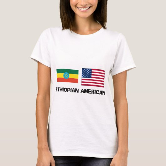 T-shirt Américain éthiopien (Devant)