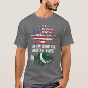 T-shirt Américain grandit avec des racines pakistanaises U