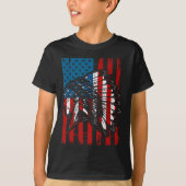 T-shirt Américain Indien Racine le drapeau américain Améri (Devant)