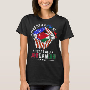 T-shirt Américain jordanien Amérique Fierté Pays étranger