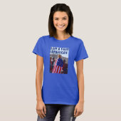 T-shirt américain libre (noir) (Devant entier)