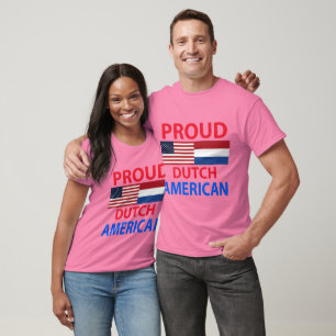 T-shirt Américain néerlandais fier