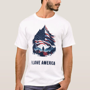 t-shirt américain papier peint drapeau américain