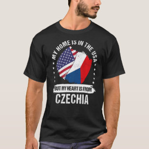 T-shirt Américain Patriot Czechia Flag American Czech Root