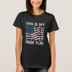 T-shirt Américain patriotique Ceci est mon drapeau de fier