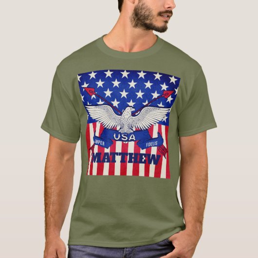T-shirt américain Semper Fi (Devant)