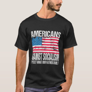 T-shirt Américains contre le socialisme Rétro American Fla