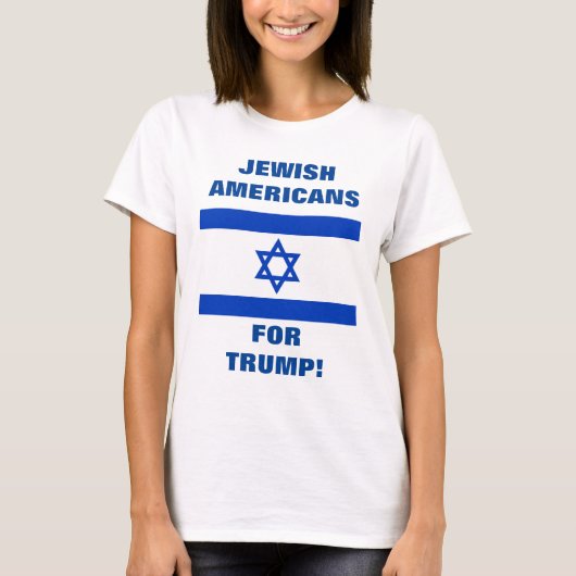 T-SHIRT AMÉRICAINS JUIFS POUR TRUMP ! (Devant)