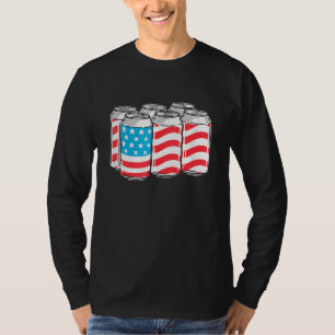 T-shirt American 4 juillet Beer Patriotic Usa Flag Pride