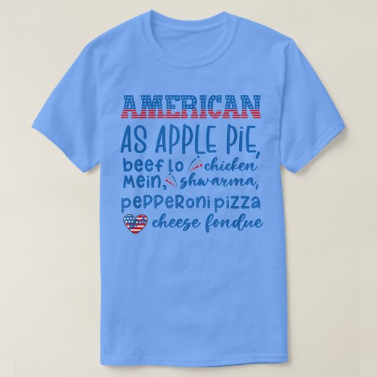 T-shirt American As Apple Pie55 (Design devant)
