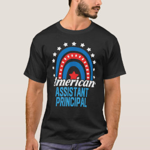 T-shirt American Assistant Principal Rainbow Usa Drapeau 4