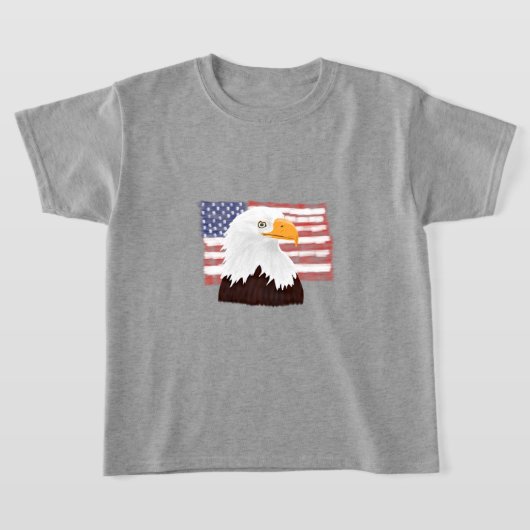 T-shirt American Bald Eagle and Flag - transparent. (Poser)