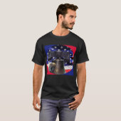 T-shirt American Bald Eagle, Bell et drapeau (Devant entier)
