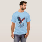 T-shirt American Bald Eagle : Intrépide et libre (Devant entier)