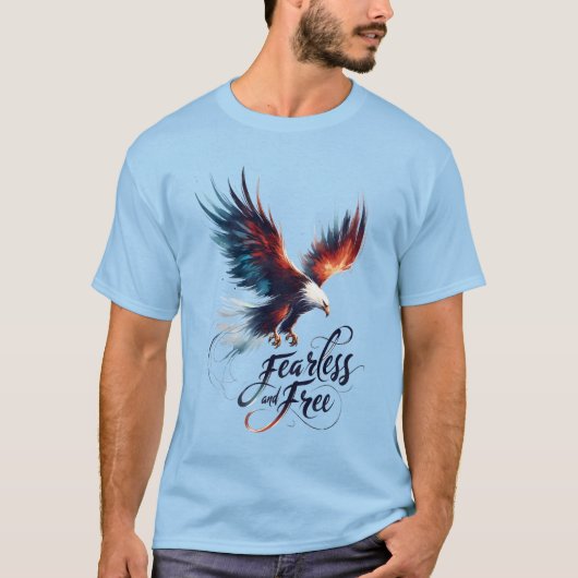 T-shirt American Bald Eagle : Intrépide et libre (Devant)