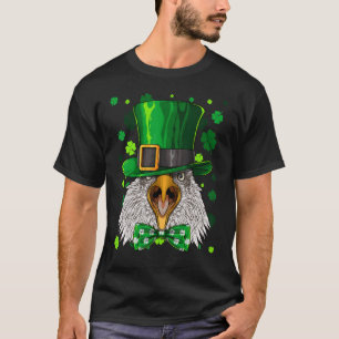 T-shirt American Bald Eagle Leprechaun Funny St patrick D