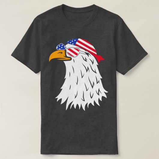 T-shirt American Bald Eagle Mullet 4 juillet (Design devant)