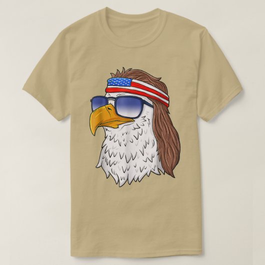T-shirt American Bald Eagle Mullet 4 juillet Funny USA P (Design devant)