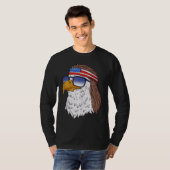 T-shirt American Bald Eagle Mullet 4 juillet Funny USA P (Devant entier)