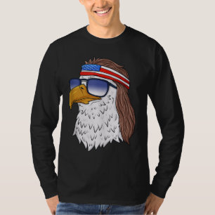 T-shirt American Bald Eagle Mullet 4 juillet Funny USA P