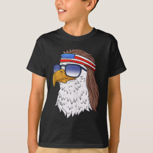 T-shirt American Bald Eagle Mullet 4 juillet Funny USA P