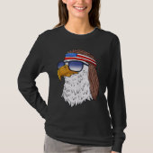 T-shirt American Bald Eagle Mullet 4 juillet Funny USA P (Devant)