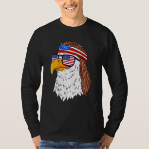 T-shirt American Bald Eagle Mullet 4 juillet Patriot améri