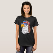 T-shirt American Bald Eagle Mullet 4 juillet Patriot améri (Devant entier)