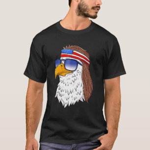 T-shirt American Bald Eagle Mullet 4 juillet Usa Patrio