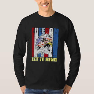 T-shirt American Bald Eagle Us Drapeau Let Freedom Ring 4t