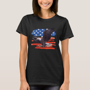 T-shirt American Bald Eagle USA Drapeau 4 juillet Eagle Fl