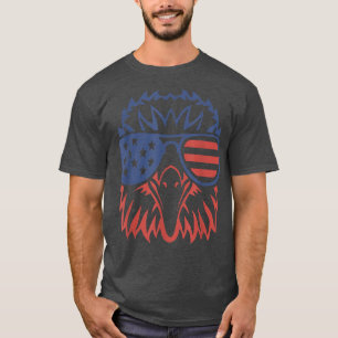 T-shirt American Bald Eagle USA Drapeau 4 juillet Eagle US