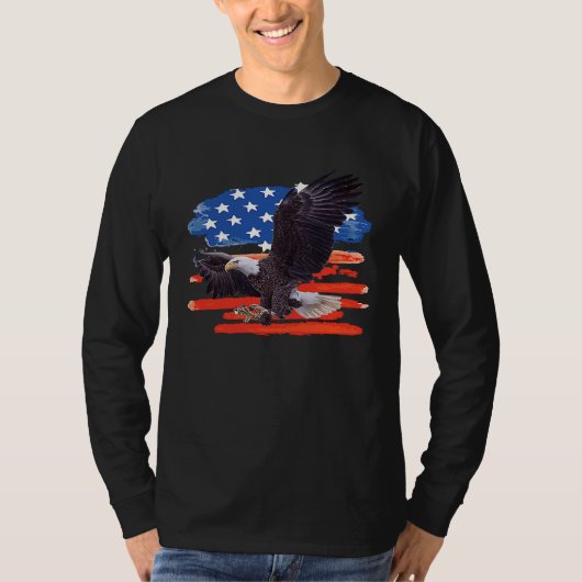 T-shirt American Bald Eagle USA Flag  4th of July Eagle Fl (Devant)