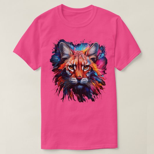 T-shirt American Bobcat Rainbow (Design devant)